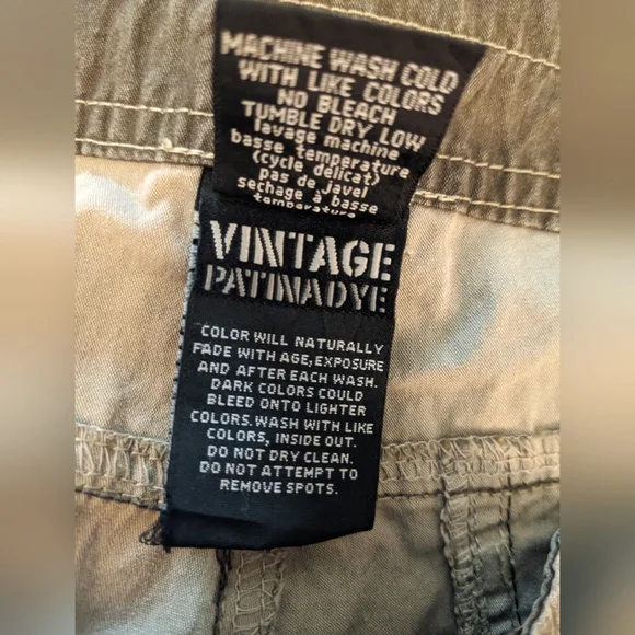 KÜHL Cargo Hiking Vintage Patina Dye Olive Outdoor Shorts Men's 34 EXC. COND.!! - Picture 7 of 10